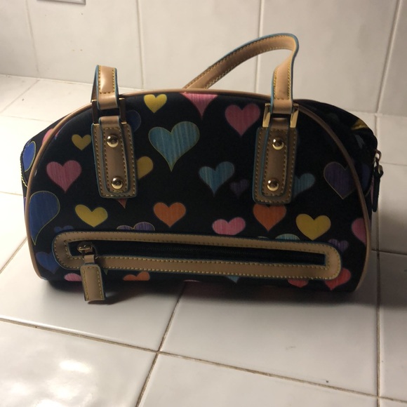 💙 DESIGNER HEARTS ARTWORK HAND BAG - Picture 11 of 11